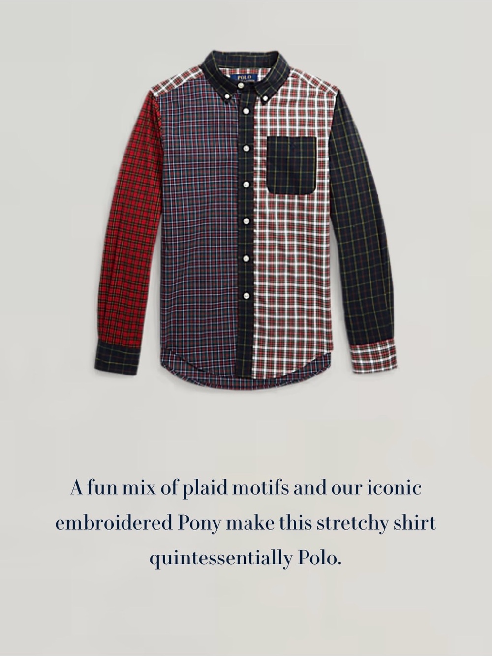 Ralph Lauren Multicolor Plaid Patchwork Button-Down Shirt